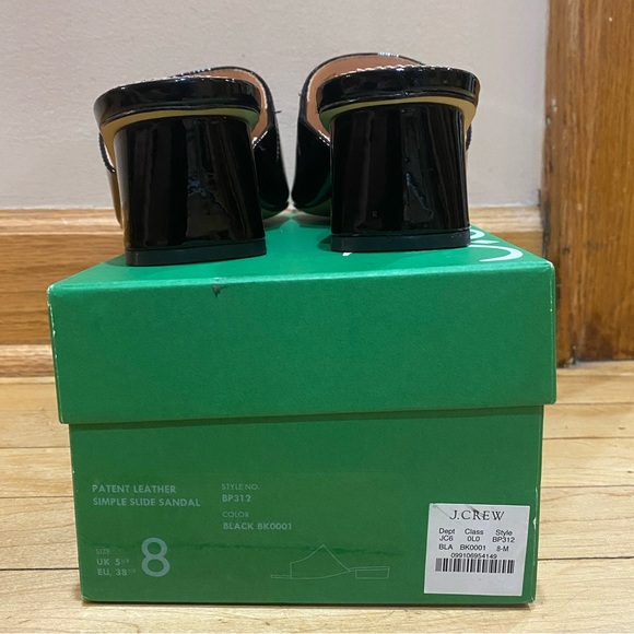 Black J. Crew “1997 Patent Leather Mules” - Picture 6 of 9